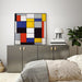 60cmx60cm Large Composition a By Piet Mondrian Black Frame