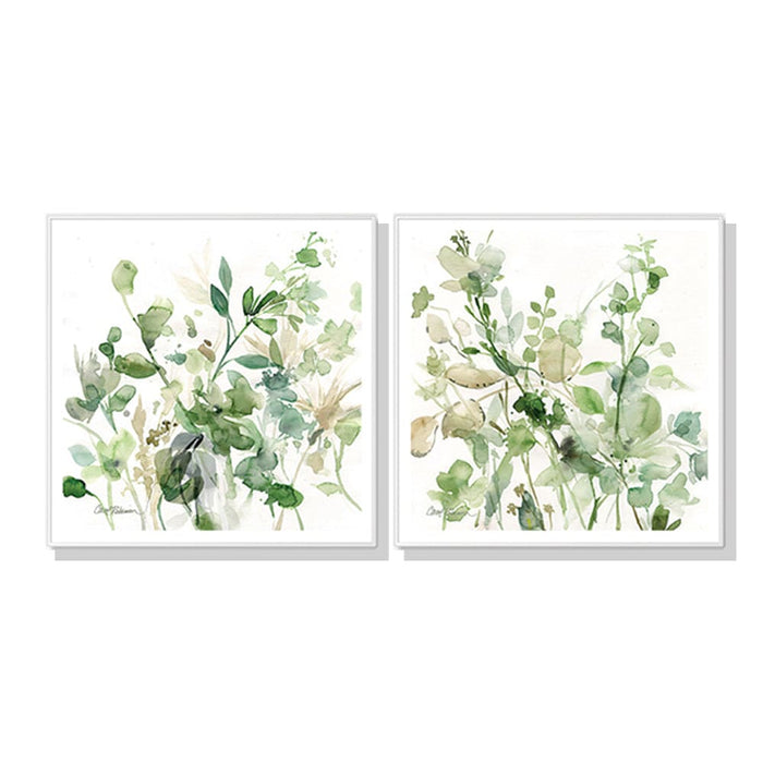 60cmx60cm Sage Garden By Carol Robinson 2 Sets White Frame