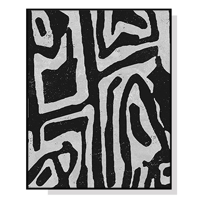 60cmx90cm Abstract Black Artwork Frame Canvas Wall Art