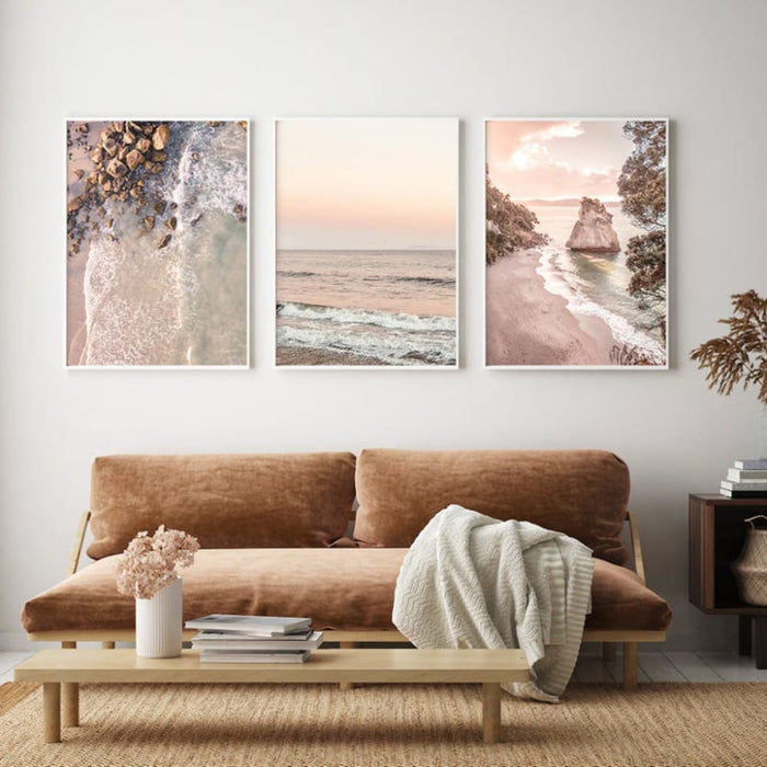 60cmx90cm Amazing Newzealand 3 Sets White Frame Canvas Wall