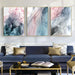 60cmx90cm Colorful Ink Abstract 3 Sets Gold Frame Canvas