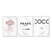 60cmx90cm Fashion Perfume 3 Sets White Frame Canvas Wall Art