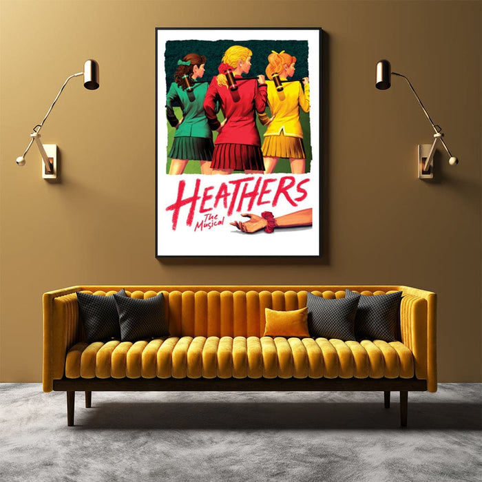 60cmx90cm Heathers The Musical Black Frame Canvas Wall Art