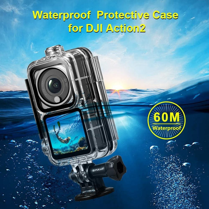 60m Waterproof Housing For Dji Action 2 Camera Unit Power