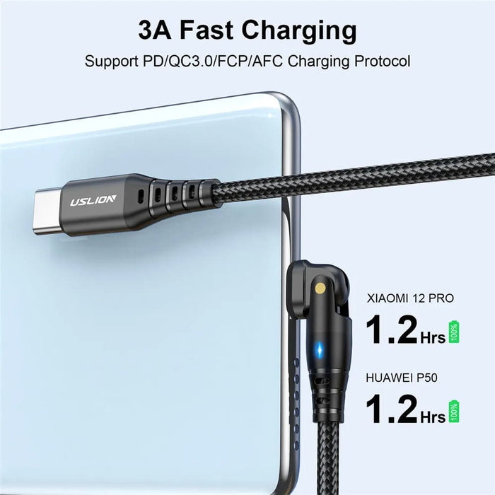 60w Usb c Fast Charge Cable for Xiaomi Samsung Macbook 180