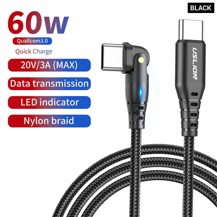 60w Usb c Fast Charge Cable for Xiaomi Samsung Macbook 180