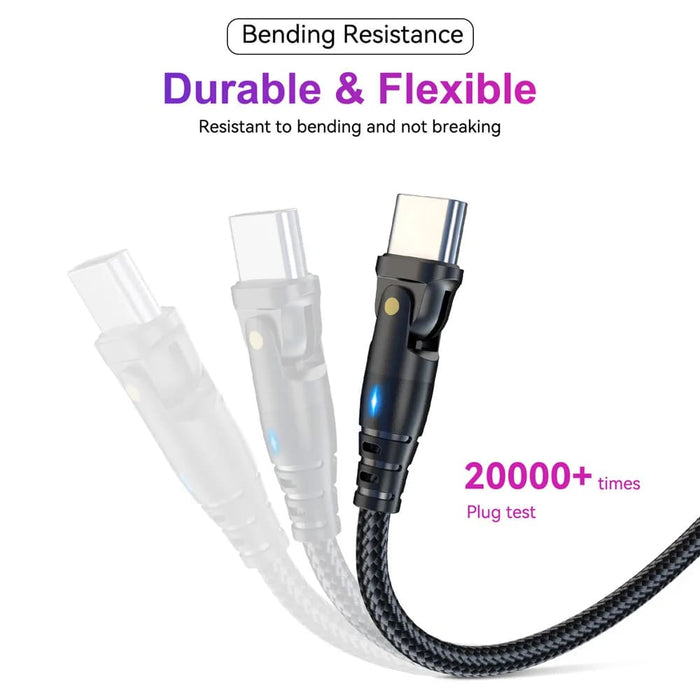 60w Usb c Fast Charge Cable for Xiaomi Samsung Macbook 180