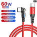 60w Usb c Fast Charge Cable for Xiaomi Samsung Macbook 180
