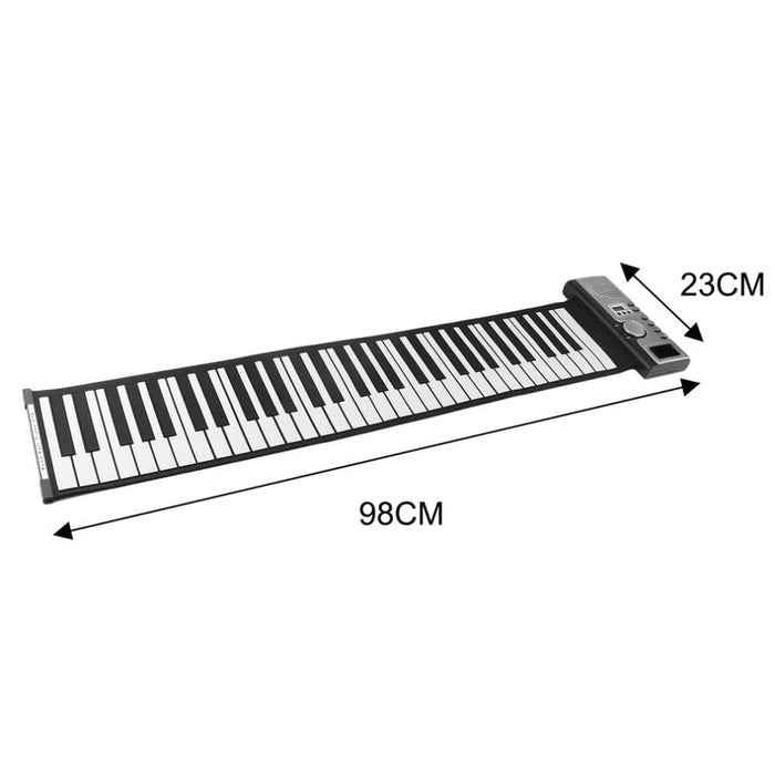 61 Keys Roll Up Piano Keyboard Soft Silicone Electronic