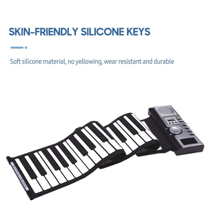 61 Keys Roll Up Piano Keyboard Soft Silicone Electronic