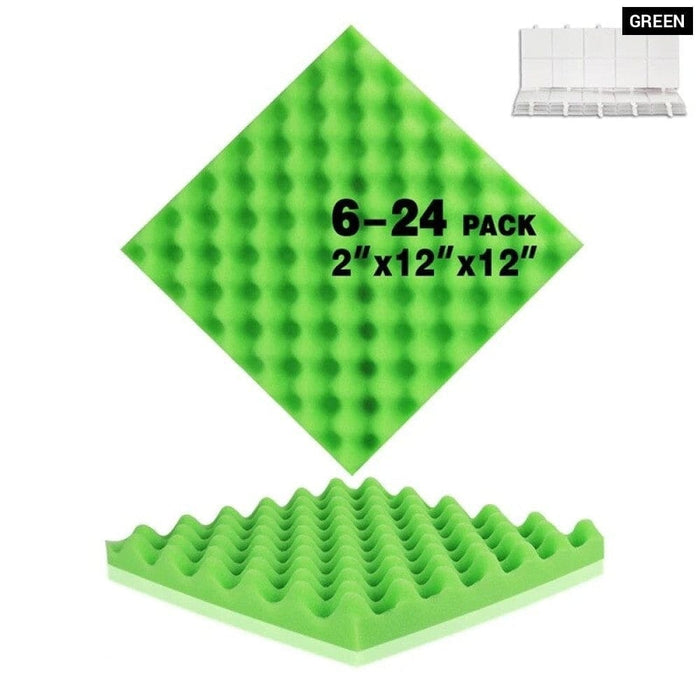 6/12/24 Pcs Sound Proof Egg Crate Foam Proofing Padding