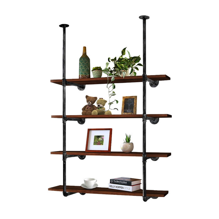 Wall Shelves Display Bookshelf Industrial DIY Pipe Shelf Rustic Brackets