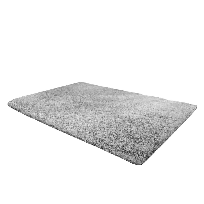 230x200cm Floor Rugs Large Shaggy Rug Area Carpet Bedroom Living Room Mat - Grey