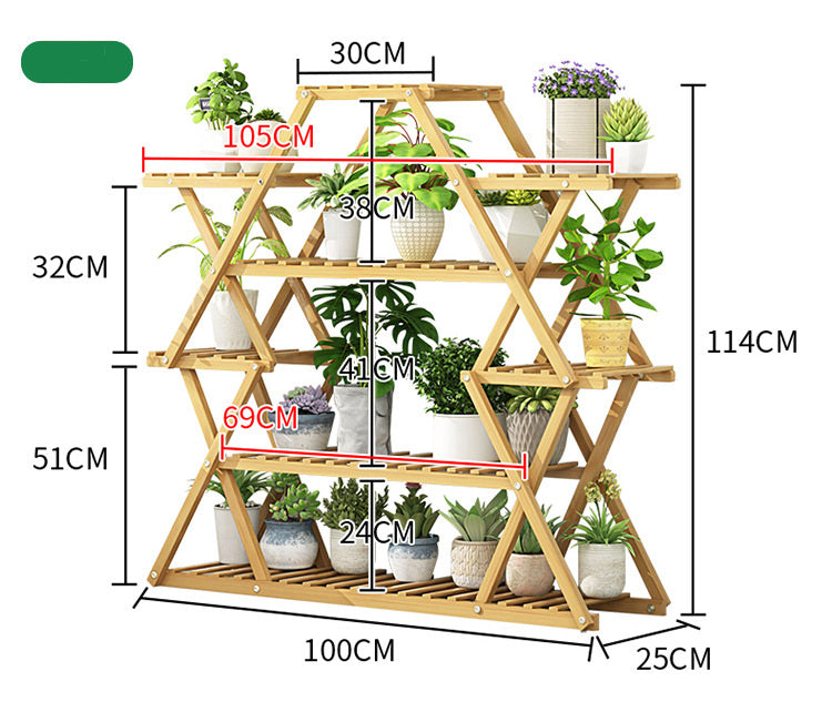 Bamboo Multilayer Flower Plant Bonsai Rack Shelf Stand Porch Lawn Patio