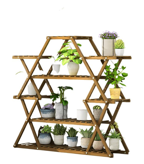 Bamboo Multilayer Flower Plant Bonsai Rack Shelf Stand Porch Lawn Patio