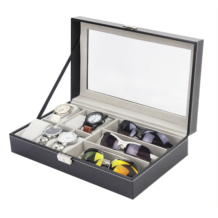 6 + 3 Grid Watch Sunglass Eyeglasses Display Box Case