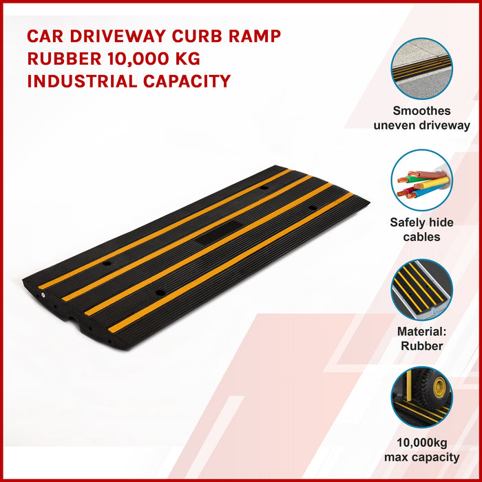 Car Driveway Curb Ramp Rubber 10 000 Kg Industrial Capacity