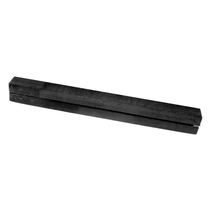 2.2m Gymnastics Folding Balance Beam Black Synthetic Suede