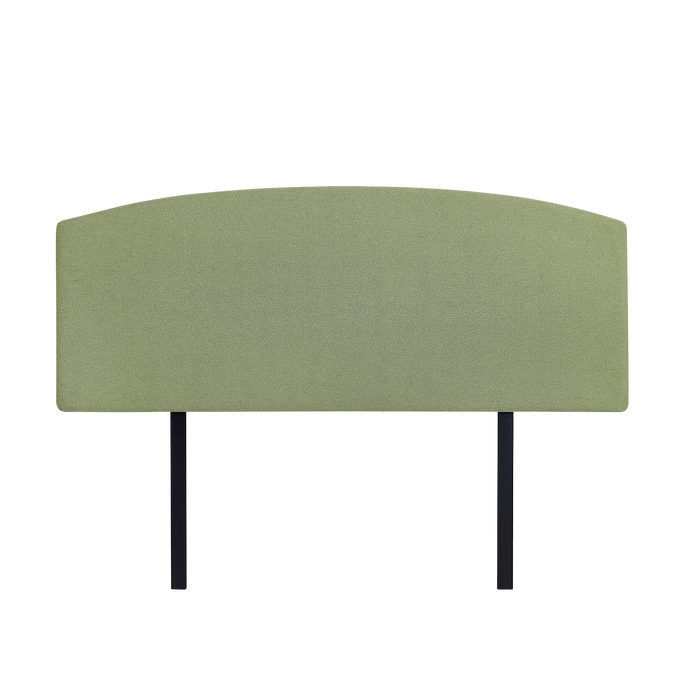 Linen Fabric Double Bed Curved Headboard Bedhead - Olive Green