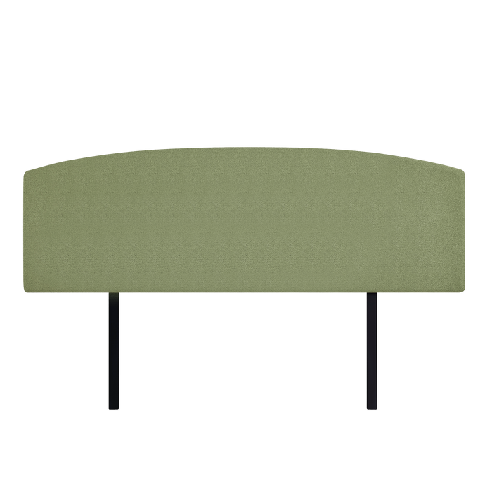 Linen Fabric King Bed Curved Headboard Bedhead - Olive Green