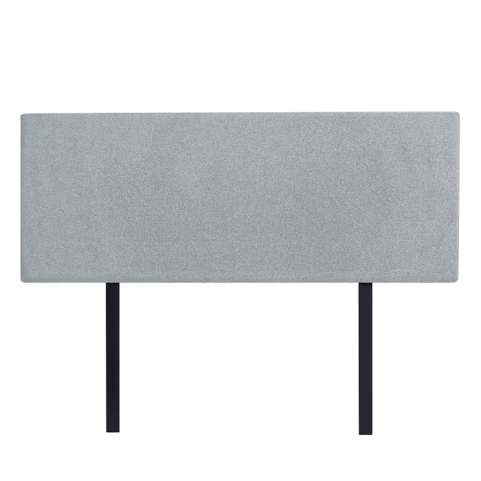 Linen Fabric Double Bed Deluxe Headboard Bedhead - Stone Grey