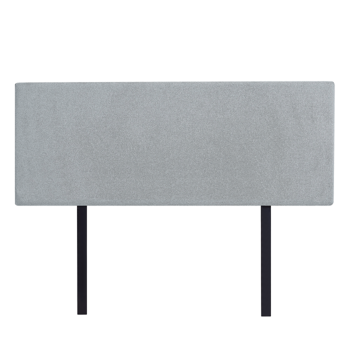 Linen Fabric Queen Bed Deluxe Headboard Bedhead - Stone Grey