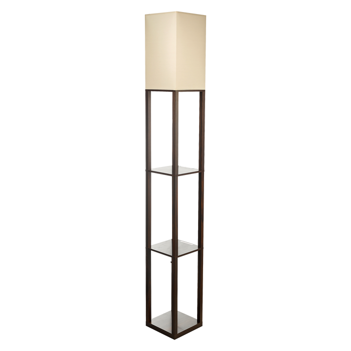 Shelf Floor Lamp - Shade Diffused Light Source with Open-Box Shelves