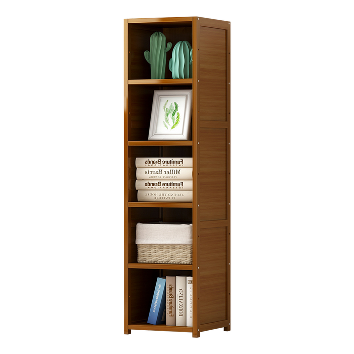 Bamboo Shelf Bookcase Display Storage Rack Stand Livingroom Bedroom