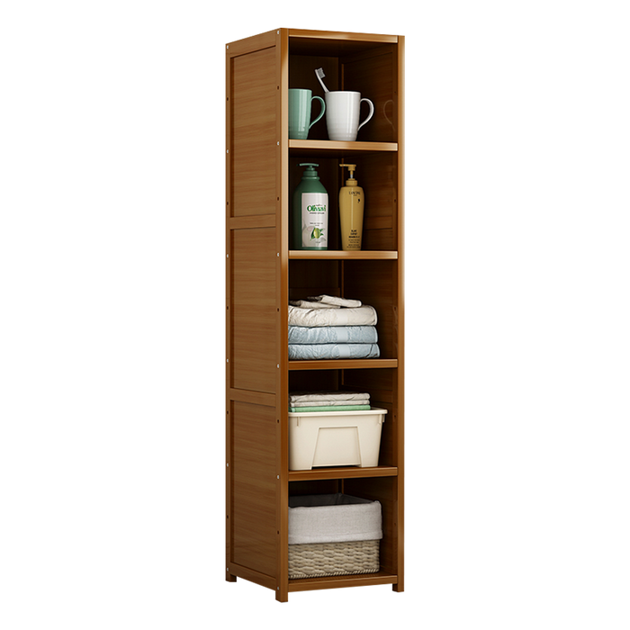 Bamboo Shelf Bookcase Display Storage Rack Stand Livingroom Bedroom