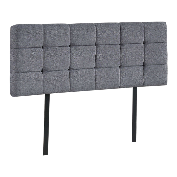 Linen Fabric Double Bed Deluxe Headboard Bedhead - Grey