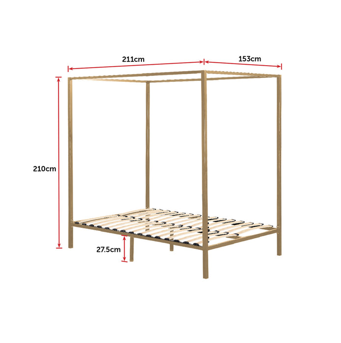 4 Four Poster Queen Bed Frame