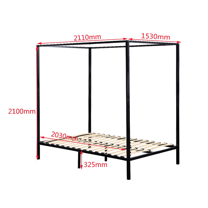 4 Four Poster Queen Bed Frame