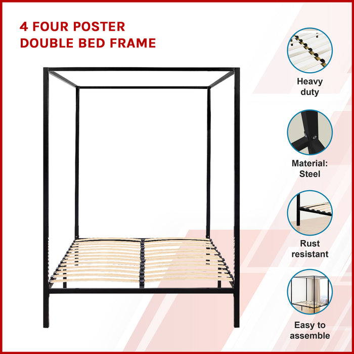 4 Four Poster Double Bed Frame