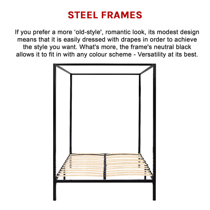 4 Four Poster Double Bed Frame