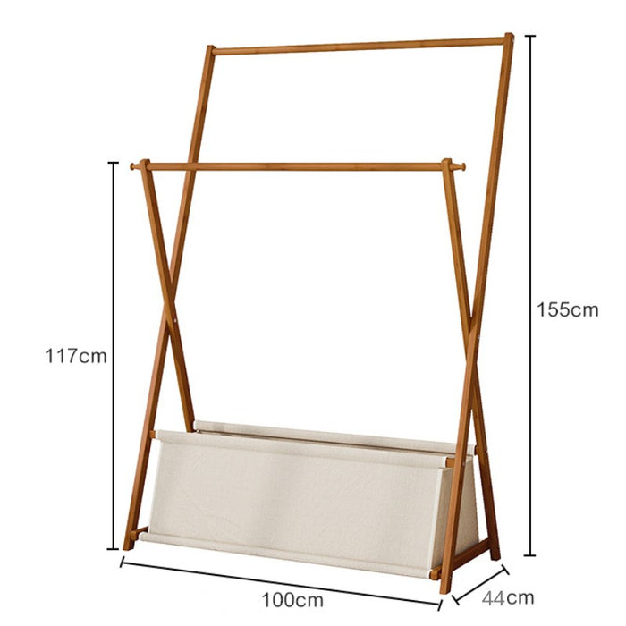 100cm Clothes Rail Rack Rack Garment Rack Freestanding Hanger Bedroom Clothing Rack With Lower Storage Shelf