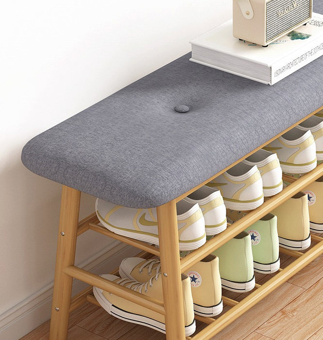 Shoe Stool Storage Rack Cabinet Multifunctional Space Saving