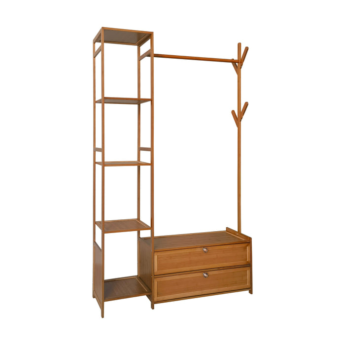 100cm Clothes Rack Stand Storage Shelves Modern Coat Tree