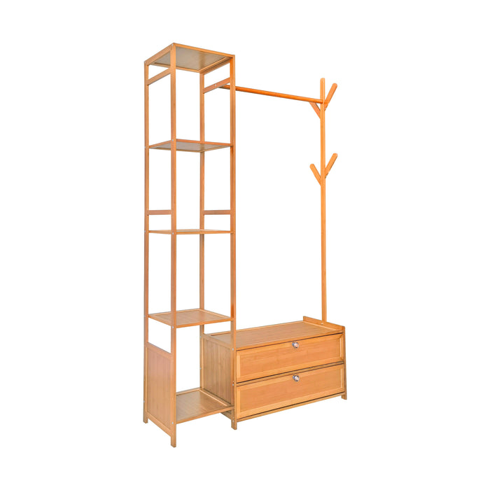 100cm Clothes Rack Stand Storage Shelves Modern Coat Tree