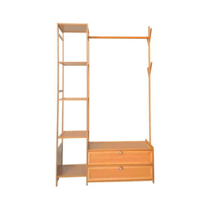 100cm Clothes Rack Stand Storage Shelves Modern Coat Tree