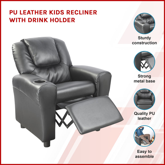 Leather Kids Recliner