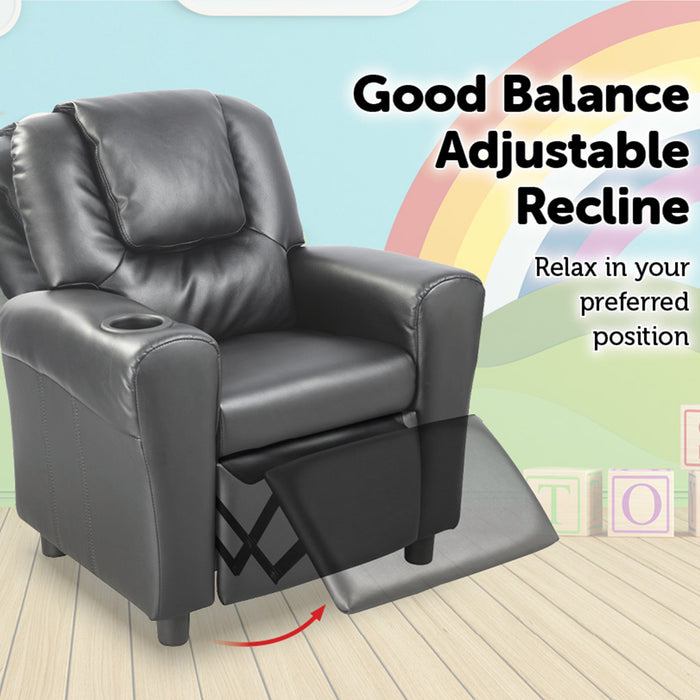 Leather Kids Recliner