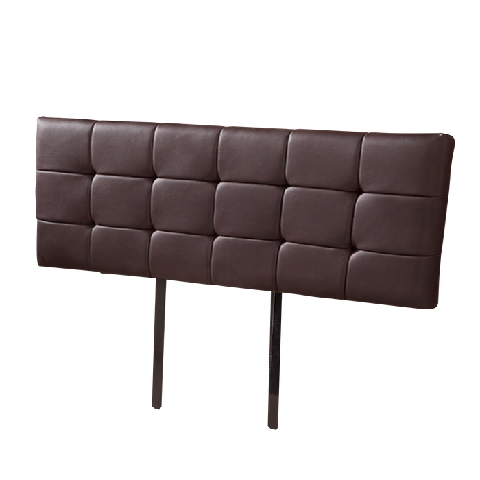 PU Leather King Bed Deluxe Headboard Bedhead - Brown