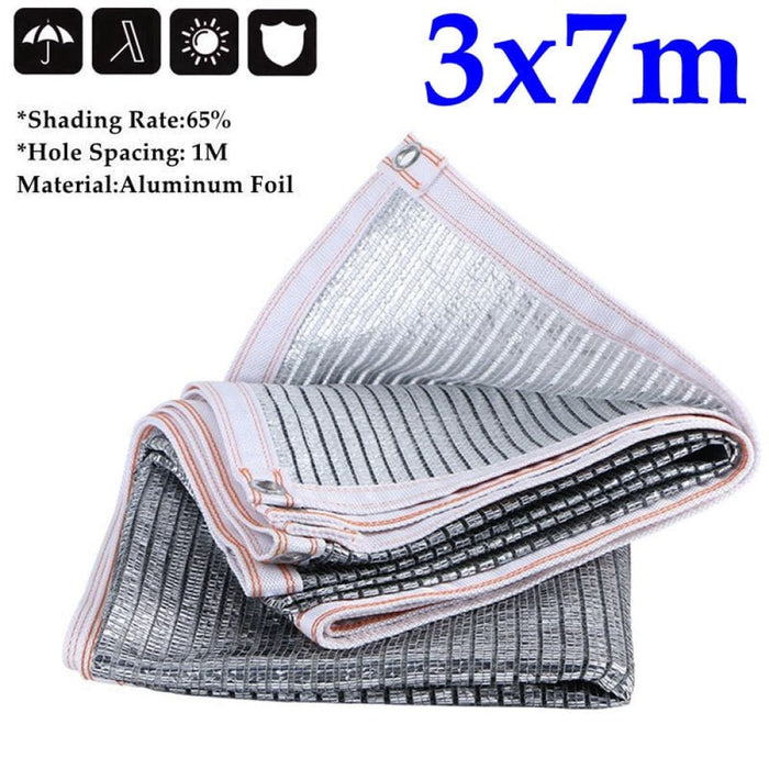 65% Aluminum Foil Sunshade Net Balcony Garden Rooftop Nets