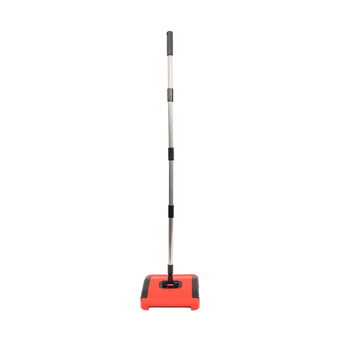 Sweep Carpet & Floor Manual Light Sweeper Dual Rotating Brushes