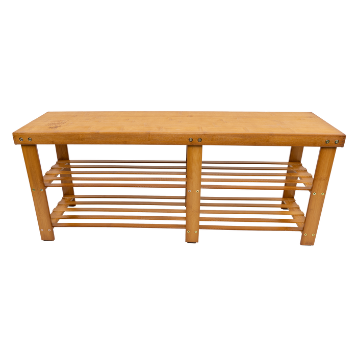 Bamboo Shoe Rack Wooden Bench Storage Organiser Cabinet Holder Stool