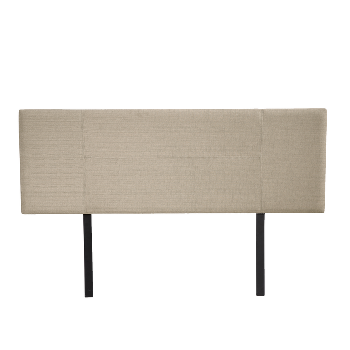 Linen Fabric Double Bed Headboard Bedhead - Beige