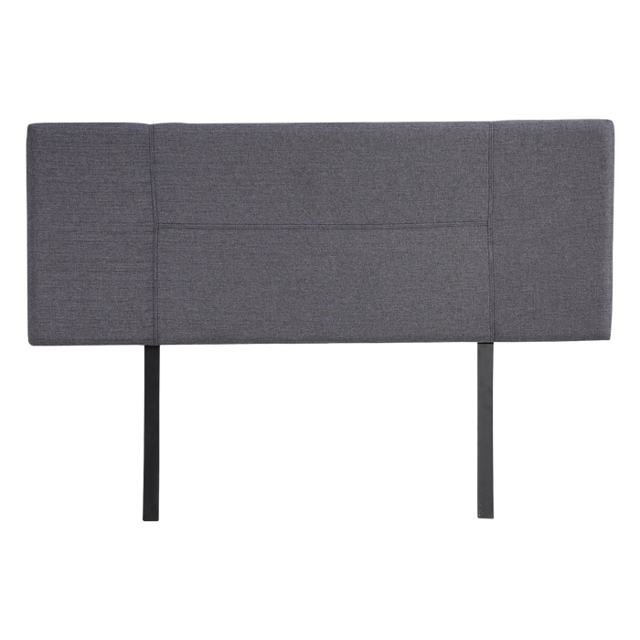 Linen Fabric Double Bed Headboard Bedhead - Grey