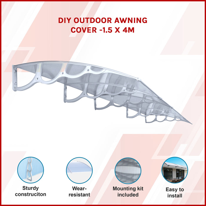 DIY Outdoor Awning Cover -1.5 x 4m