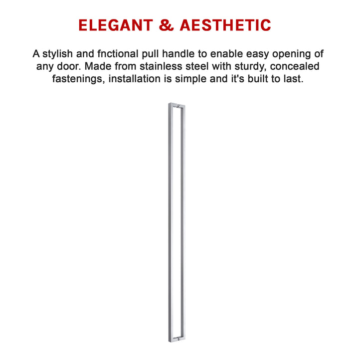 Entrance Door Pull Handle Brushed satin 1800mm