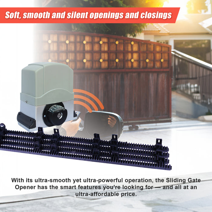 1800KG Auto Slide Sliding Gate Opener Automatic w 4m Rail